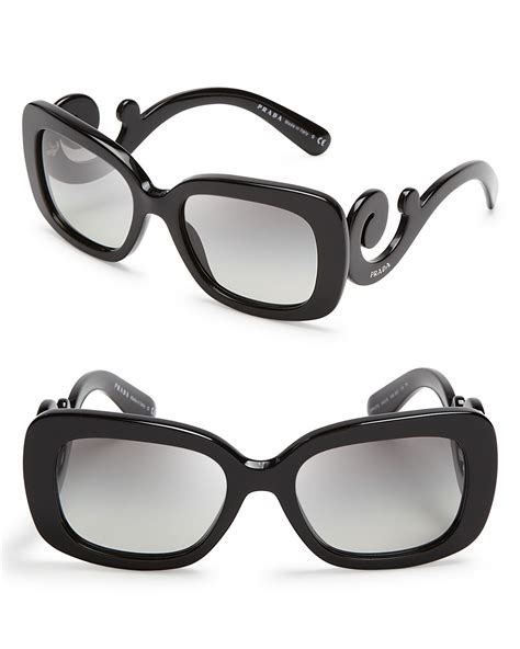 prada minimal baroque black polarised sunglasses-black|prada baroque eyeglass frames.